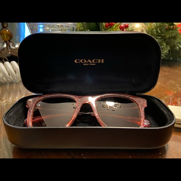 Coach Transparent Pink Signature Logo Sunglasses - Picture 1 of 7